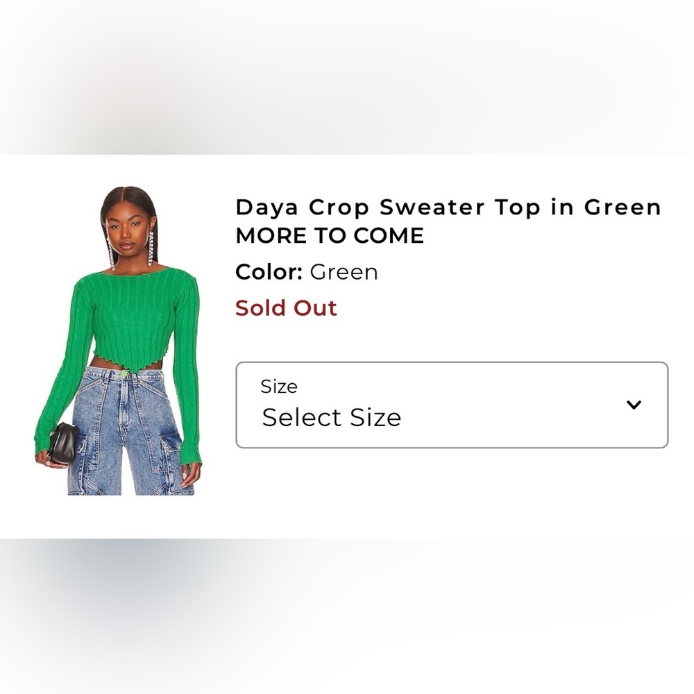More to come daya crop sweater top